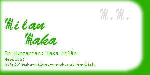 milan maka business card